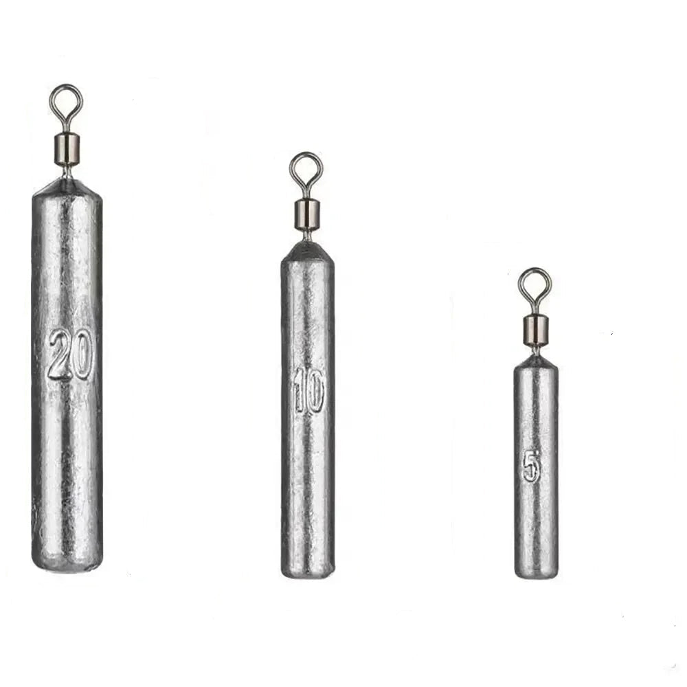 Fishing Sinker Weight Set, 15-Piece Bullet Tube Weights (5g/10g/20g)