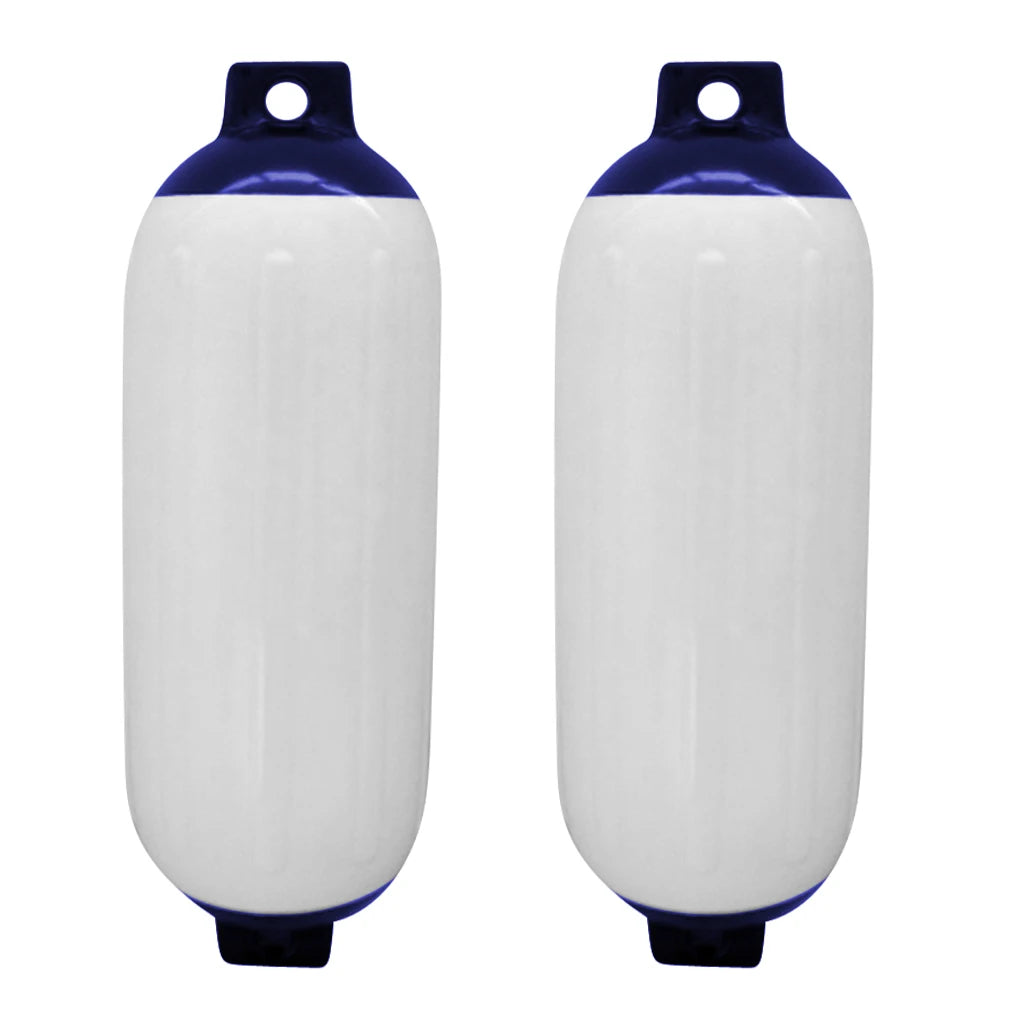2-Pack Inflatable Boat Fenders, Heavy Duty PVC Dock Bumpers with Ropes