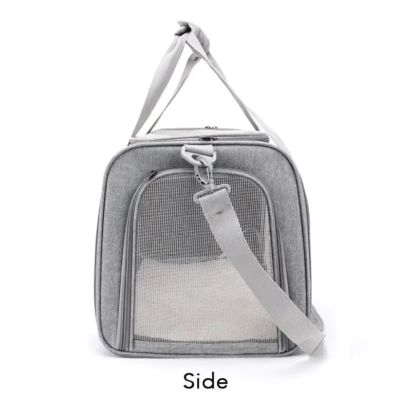 Portable Pet Carrier Travel Bag with Mesh Ventilation for Cats and Small Dogs