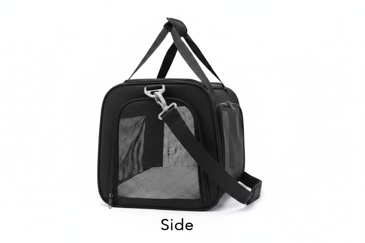 Portable Pet Carrier Travel Bag with Mesh Ventilation for Cats and Small Dogs