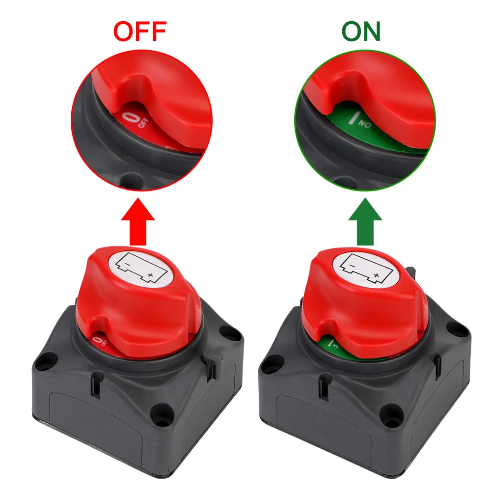 Heavy Duty Battery Selector Isolator Switch 12V-60V for Boat RV Truck and Marine Power Systems