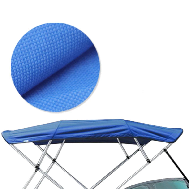 3 Bow Boat Bimini Top Replacement Canvas Blue Waterproof 155–229cm