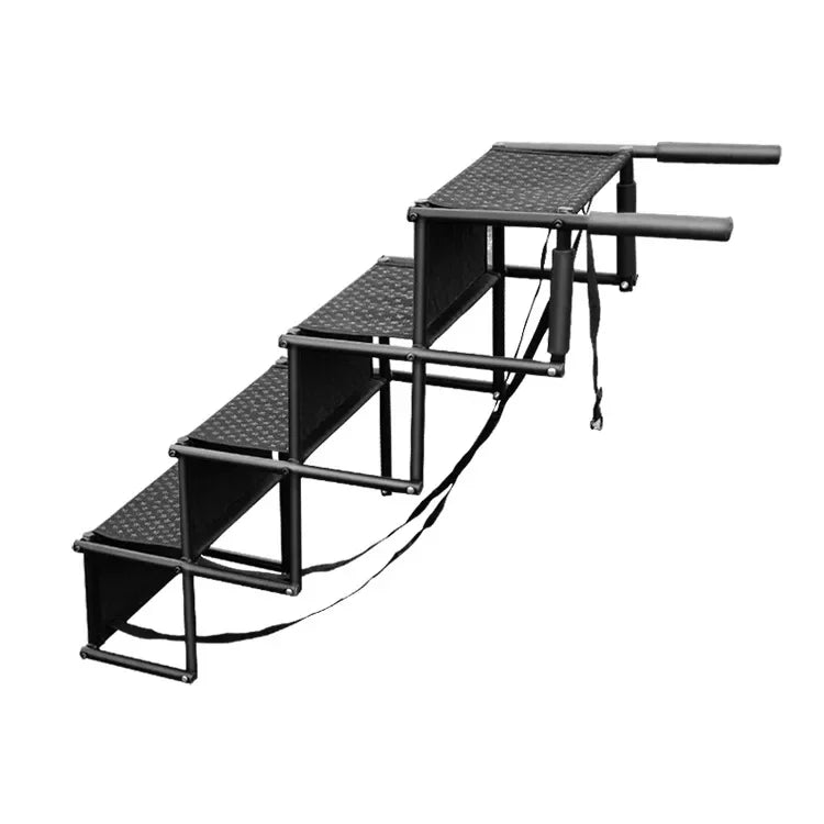 Foldable Pet Ladder for Cars SUVs and Trucks Portable Dog Steps with Steel Frame 80kg Capacity