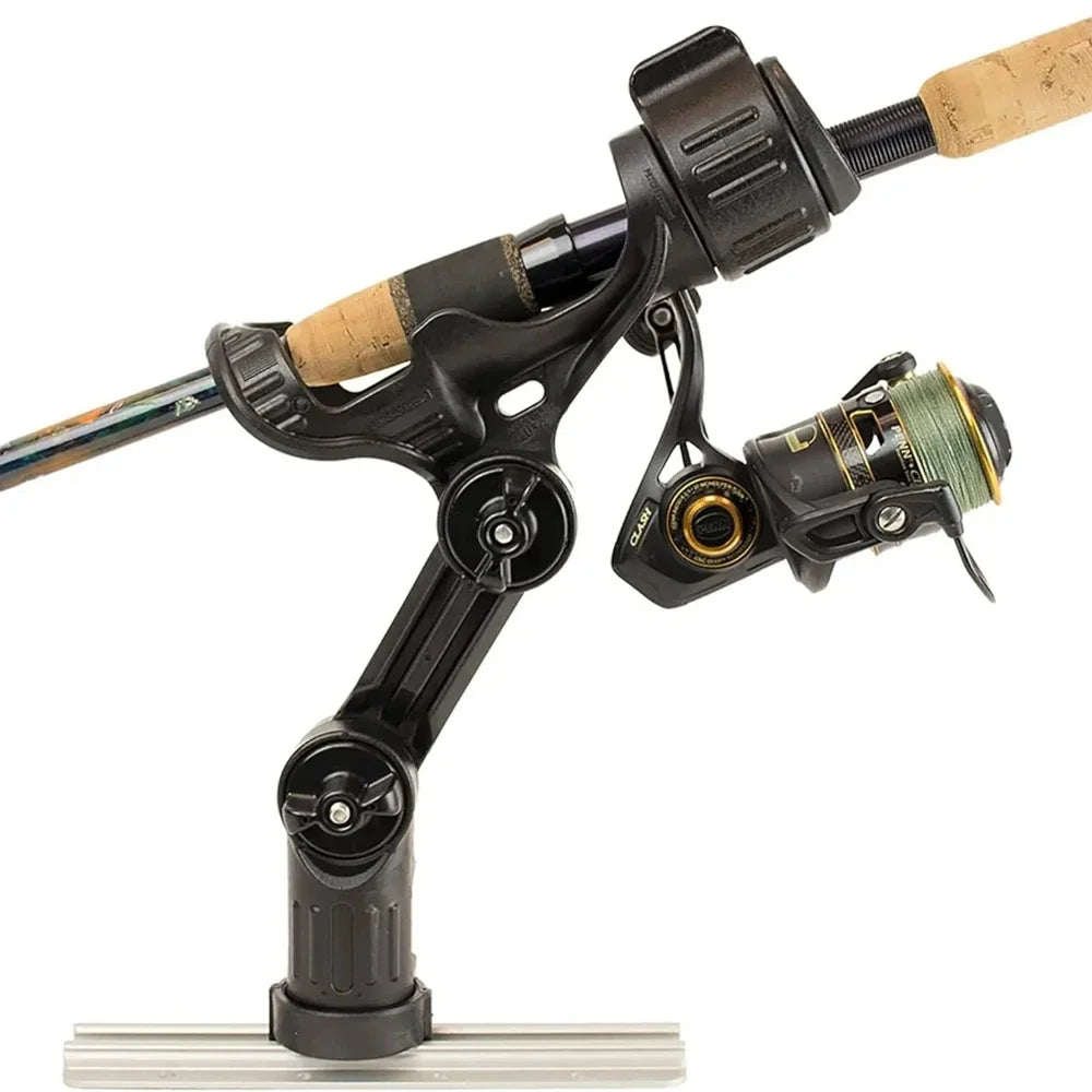 Fishing Rod Holder Track Mount Adjustable Kayak and Boat Rod Holder with Locking System