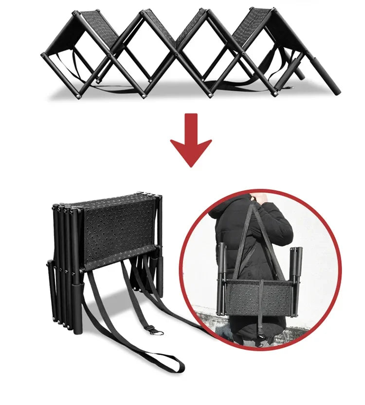 Foldable Pet Ladder for Cars SUVs and Trucks Portable Dog Steps with Steel Frame 80kg Capacity