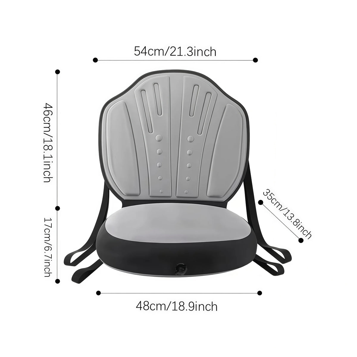 Inflatable Kayak Seat with Backrest Portable Waterproof Cushion for SUP Canoe Boat Fishing