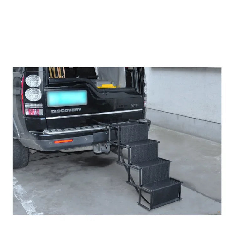 Foldable Pet Ladder for Cars SUVs and Trucks Portable Dog Steps with Steel Frame 80kg Capacity