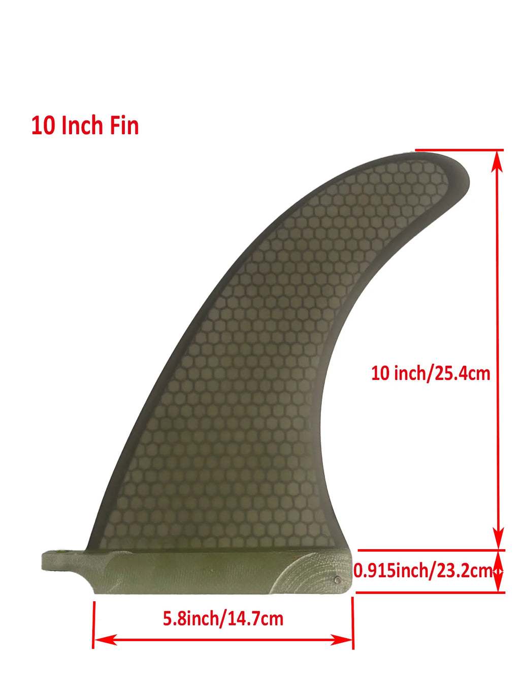 Honeycomb Fiberglass Surfboard Fin 8/9/10 Inch for SUP, Longboard and Surfboard