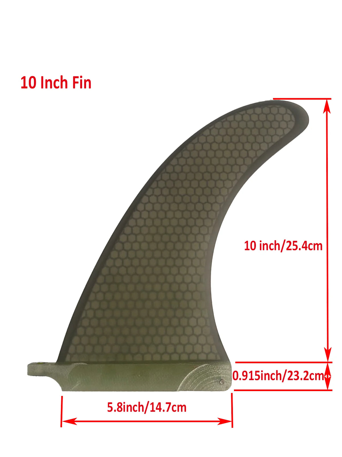 Honeycomb Fiberglass Surfboard Fin 8/9/10 Inch for SUP, Longboard and Surfboard
