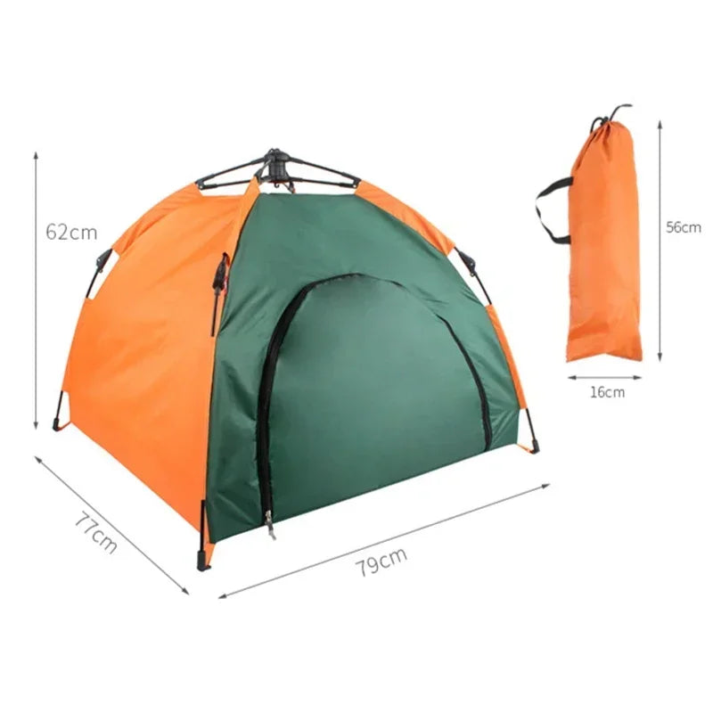 Waterproof Pop Up Pet Tent with Cushion for Dogs & Cats Indoor Outdoor Portable Shelter