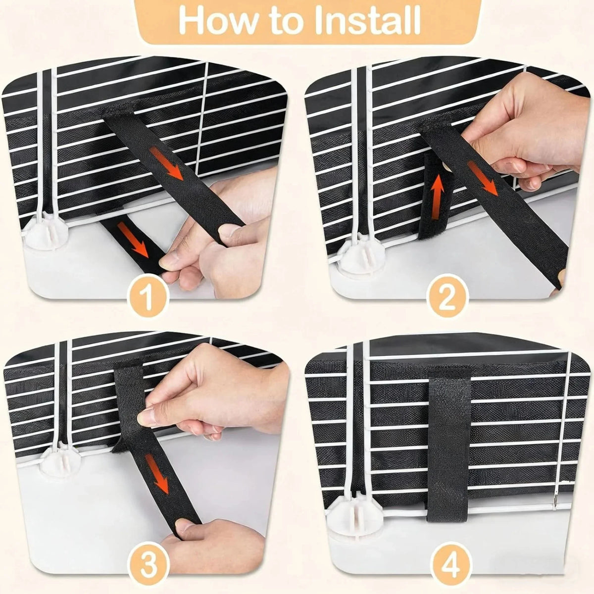 Foldable Waterproof Guinea Pig Cage Liner with Raised Edges for Rabbits and Small Pets