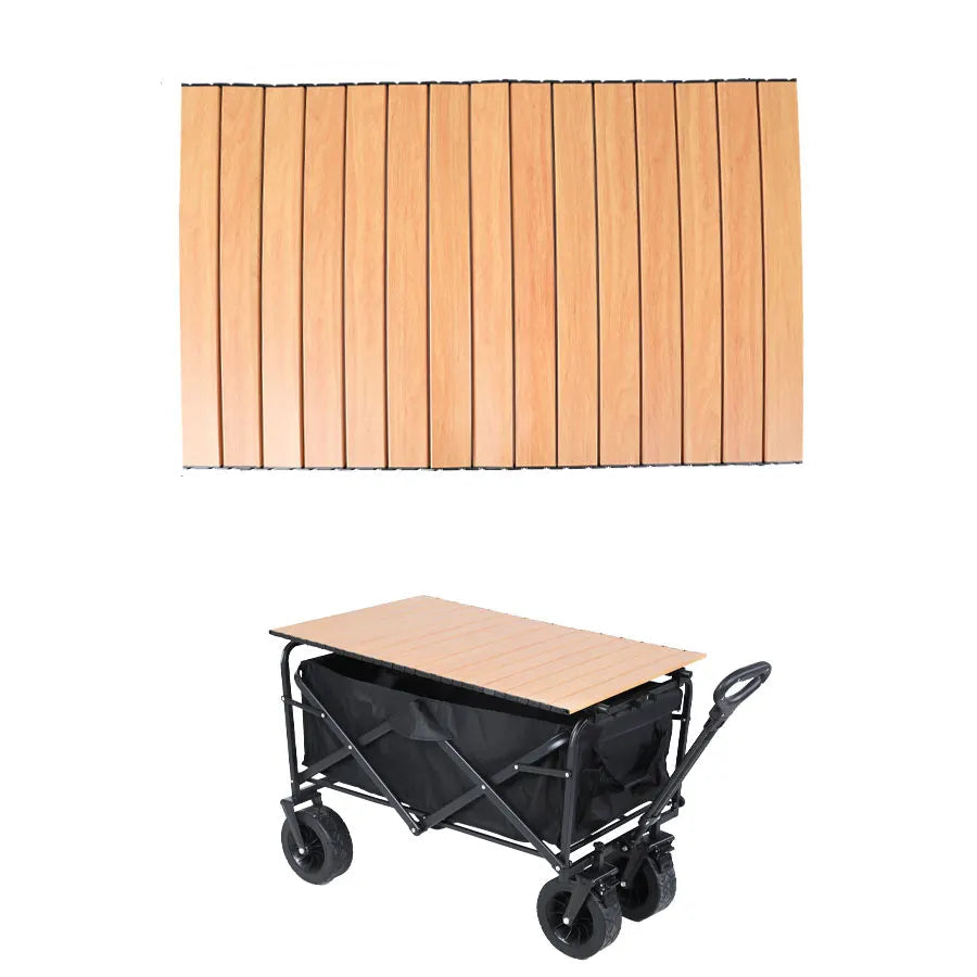 Portable Wooden Tabletop Accessory for Folding Wagon Camping Picnic Table Insert