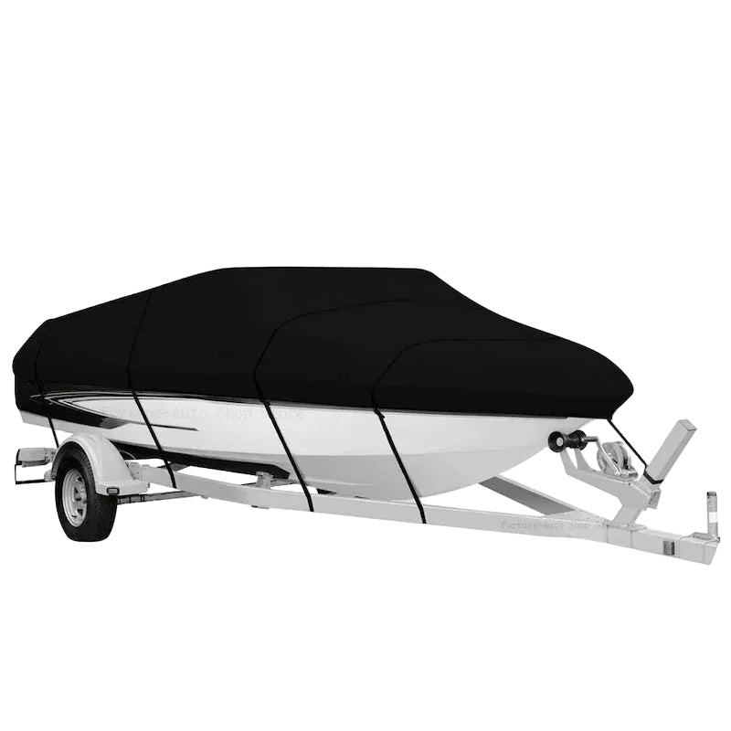 Waterproof Trailerable Boat Cover Heavy Duty Marine Storage Cover with Storage Bagr
