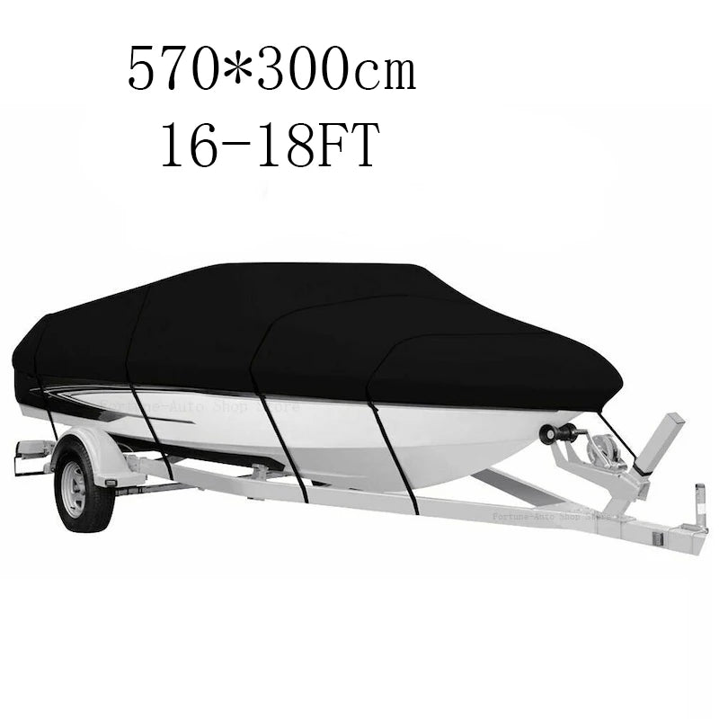 Waterproof Trailerable Boat Cover Heavy Duty Marine Storage Cover with Storage Bagr