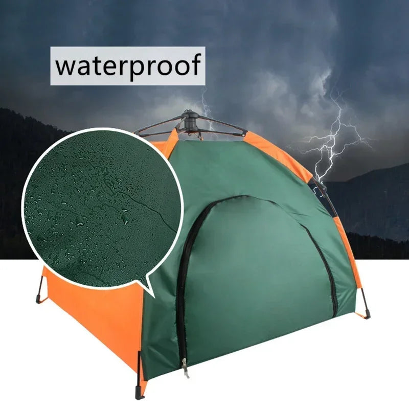 Waterproof Pop Up Pet Tent with Cushion for Dogs & Cats Indoor Outdoor Portable Shelter