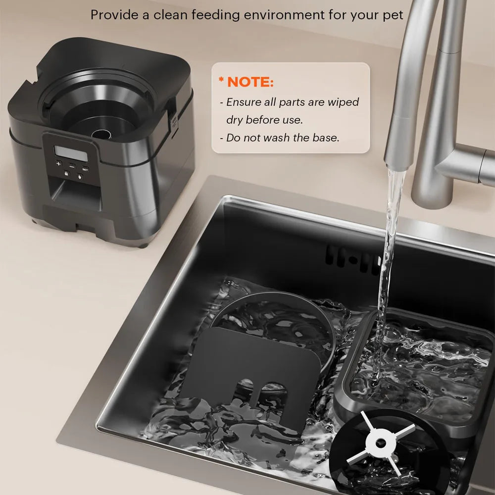 Automatic Pet Feeder with LCD Timer 2L Food Dispenser for Cats and Small Dogs