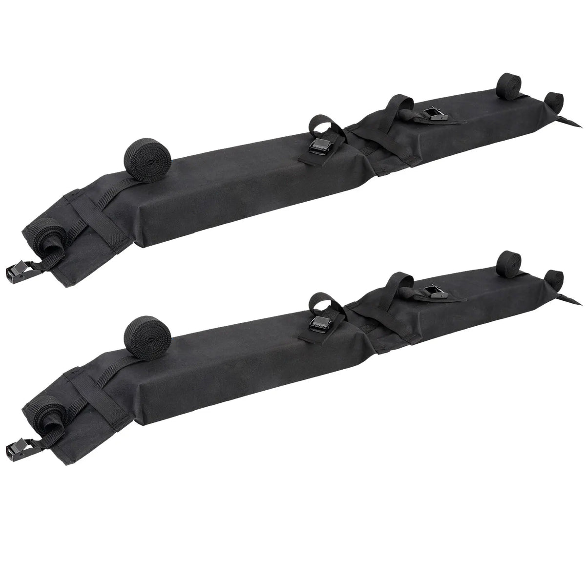 Soft Roof Rack Pads with Tie-Down Straps for Kayaks and Surfboards