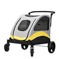 Pet Stroller Foldable 4 Wheel Carrier with Breathable Mesh and Lockable Wheels