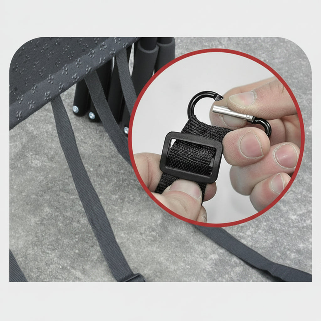 Foldable Pet Ladder for Cars SUVs and Trucks Portable Dog Steps with Steel Frame 80kg Capacity