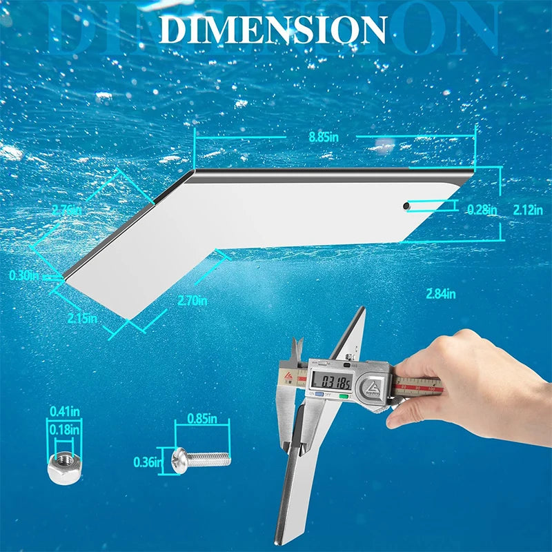 Heavy Duty Marine Skeg Guard 316 Stainless Steel Outboard Motor Skeg Protector