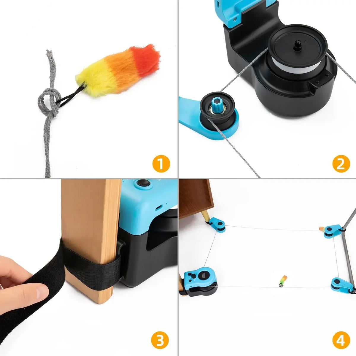 Rechargeable Interactive Cat Toy with Adjustable Speed and Automatic Chase Mode