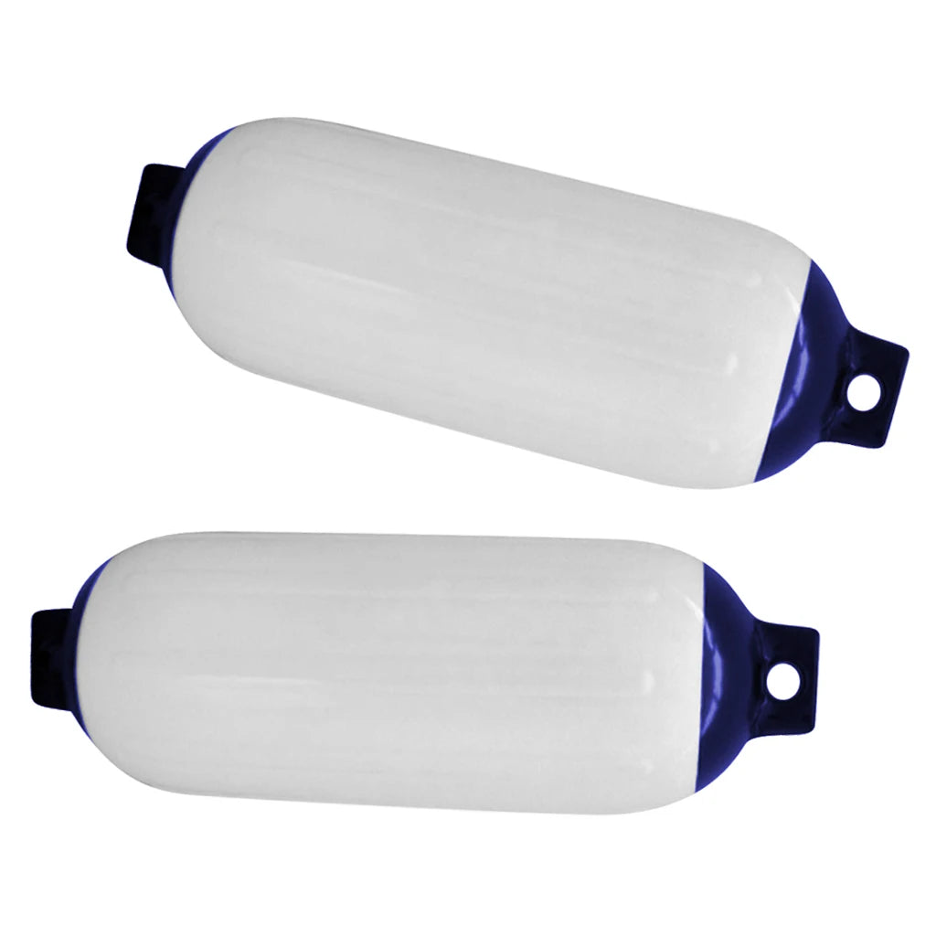 2-Pack Inflatable Boat Fenders, Heavy Duty PVC Dock Bumpers with Ropes