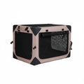 Foldable Soft Pet Travel Crate with Cushion and Carry Handles for Dogs and Cats