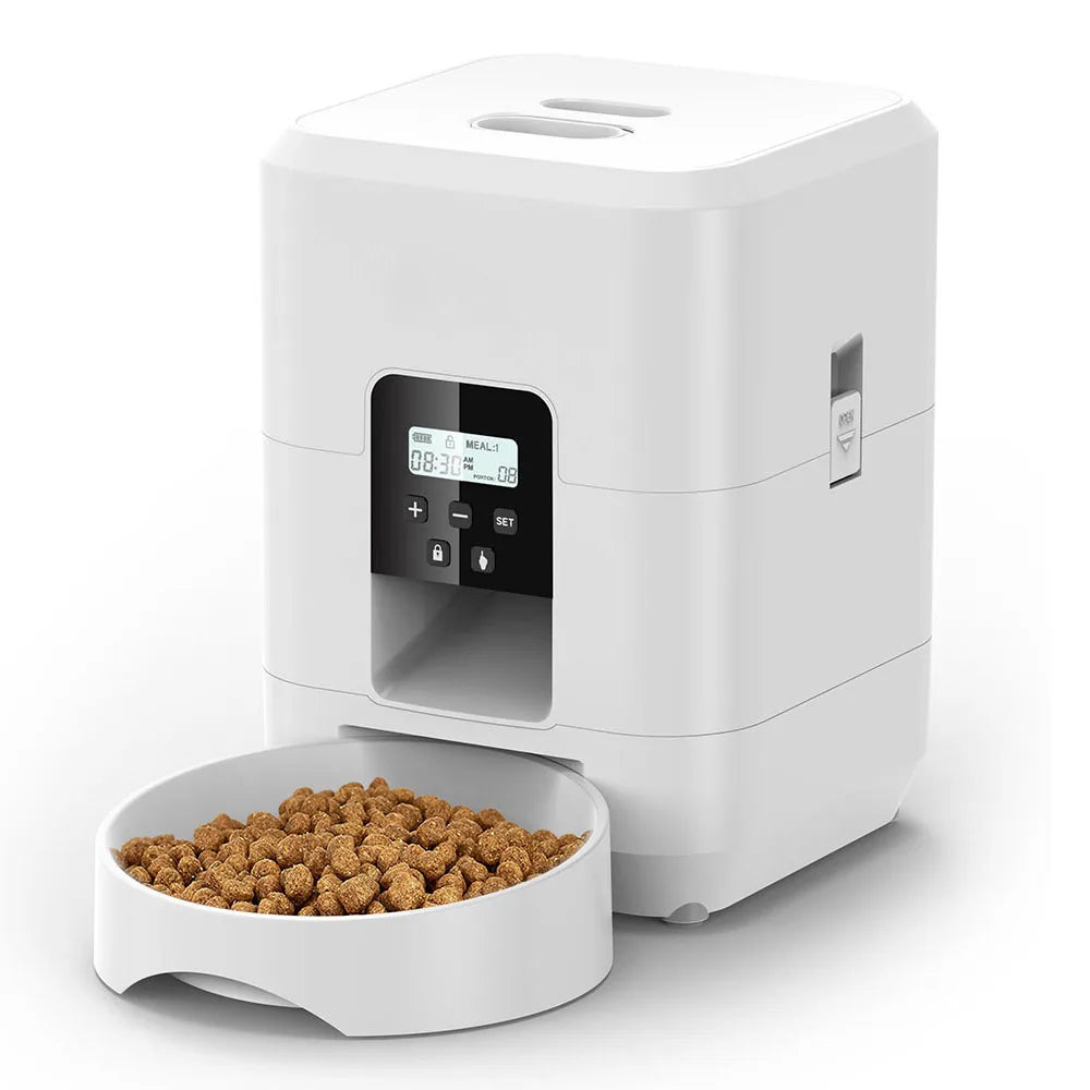 Automatic Pet Feeder with LCD Timer 2L Food Dispenser for Cats and Small Dogs