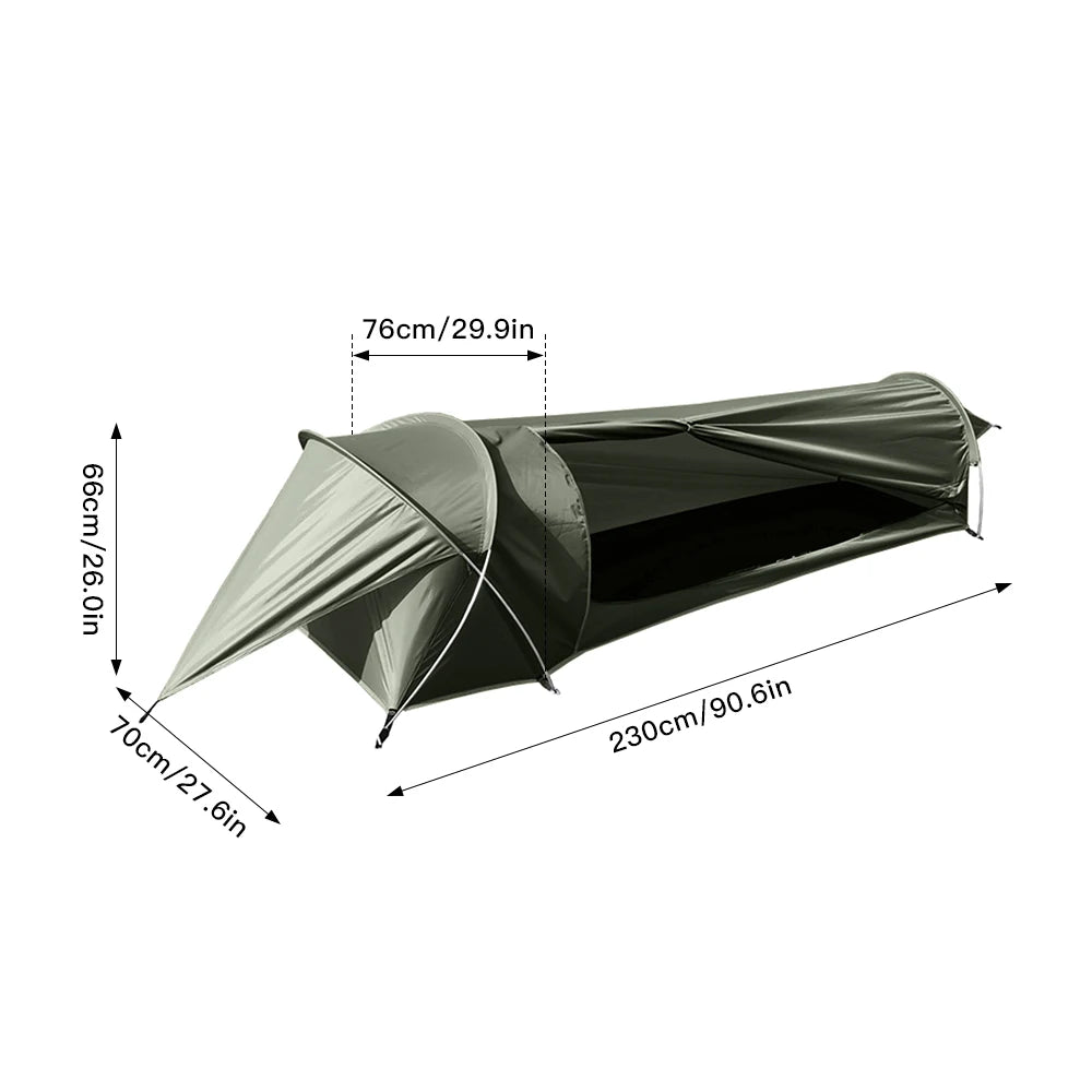 Ultralight Single-Person Waterproof Tunnel Tent, 210D Oxford Fabric