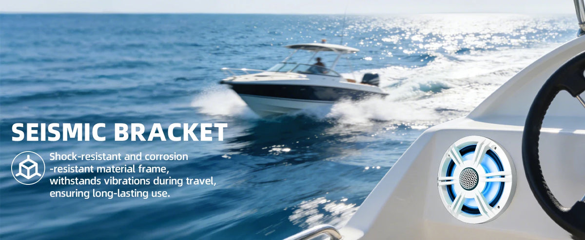 6.5 Inch Marine Coaxial Boat Speaker IPX6 Waterproof UV Resistant 2 Way Audio Speaker 1 Piece