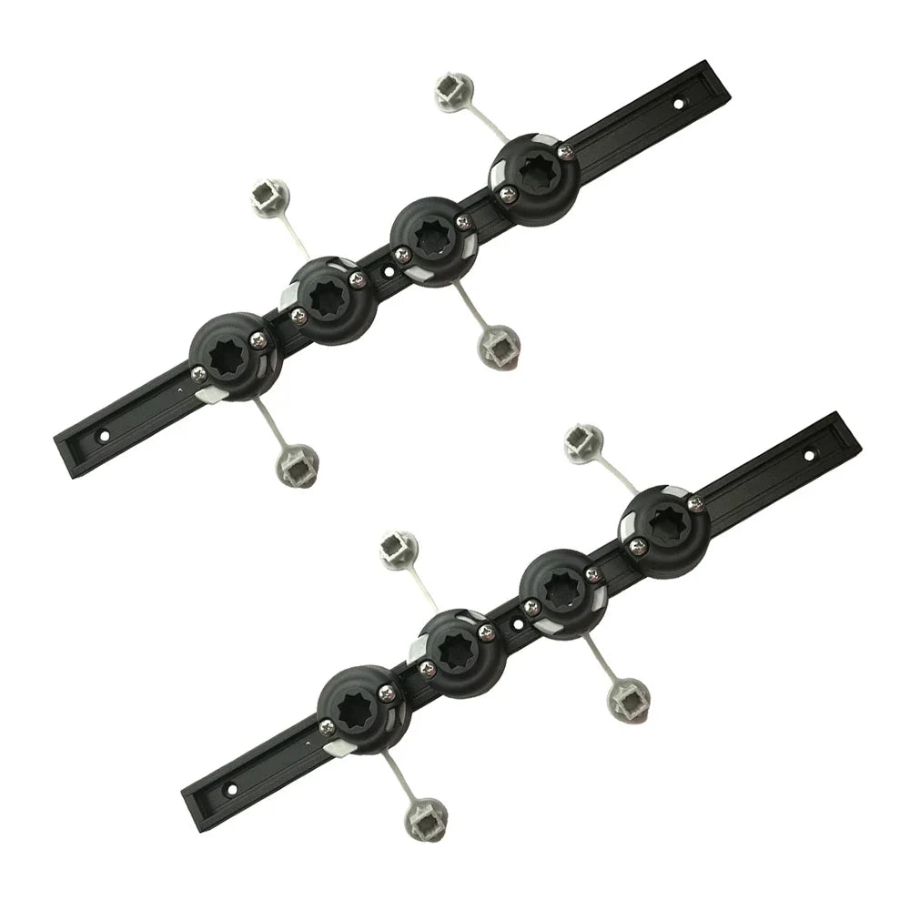 Kayak Track Rail System with 4 Rod Holder Mount Bases Adjustable Fishing Accessory Kit