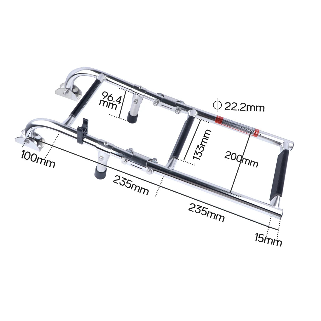 Heavy Duty Stainless Steel Folding Boat Ladder 3 Step Telescopic Marine Swim Platform Ladder