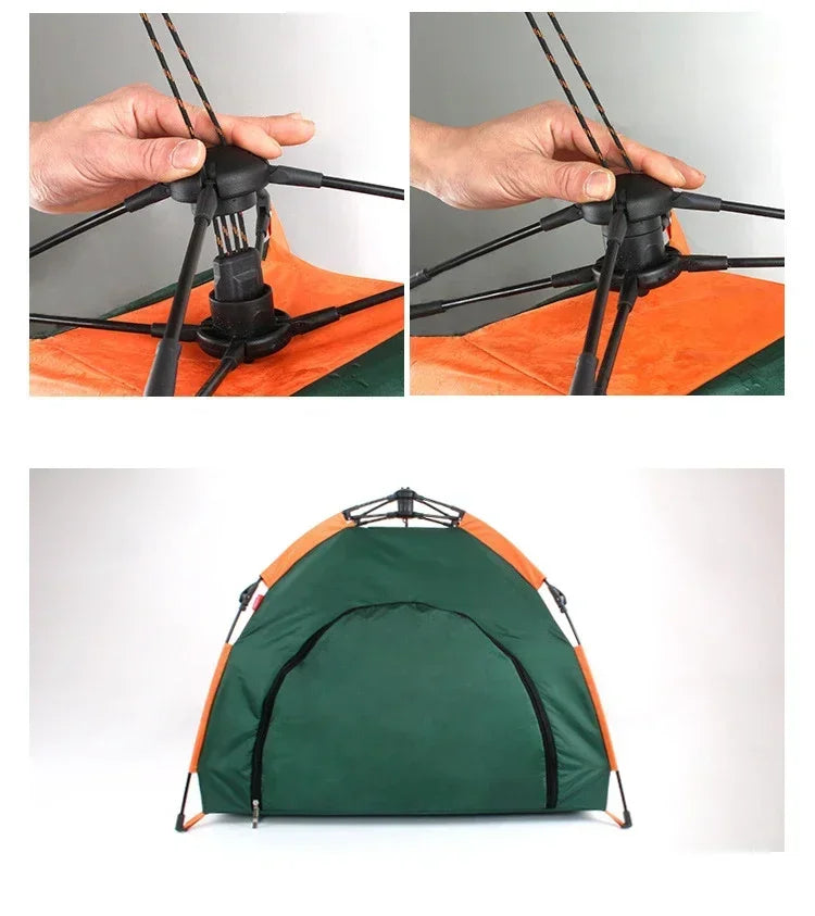 Waterproof Pop Up Pet Tent with Cushion for Dogs & Cats Indoor Outdoor Portable Shelter