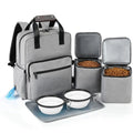 Portable Pet Travel Backpack Set with Food Containers and Collapsible Bowls