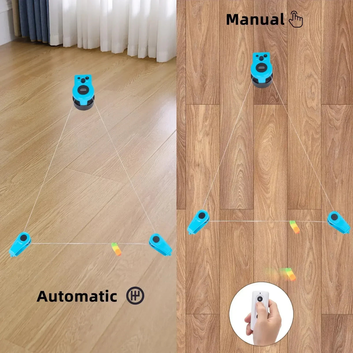 Rechargeable Interactive Cat Toy with Adjustable Speed and Automatic Chase Mode