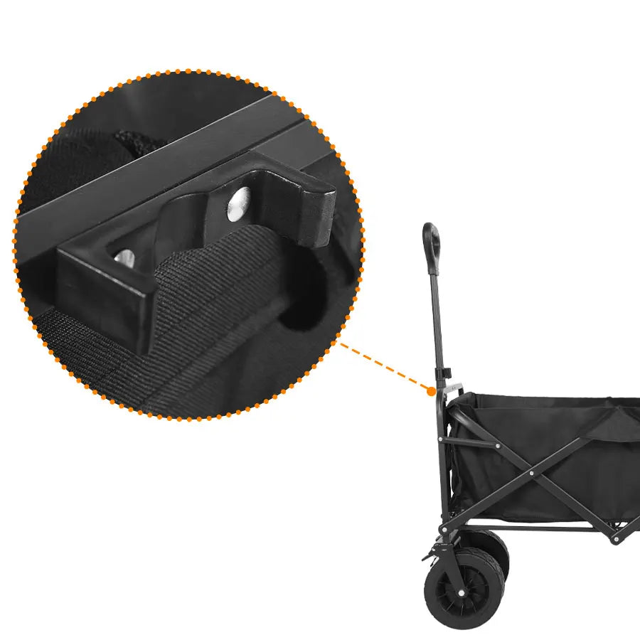 Heavy Duty Folding Wagon Cart with All Terrain Wheels Portable Outdoor Utility Trolley