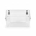 Large Transparent Bird Bath Box for Cage Birds Parrots with Perch Portable Hanging Bird Bath