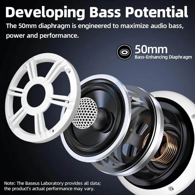 6.5 Inch Marine Coaxial Boat Speaker IPX6 Waterproof UV Resistant 2 Way Audio Speaker 1 Piece