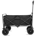 Heavy Duty Folding Wagon Cart with All Terrain Wheels Portable Outdoor Utility Trolley