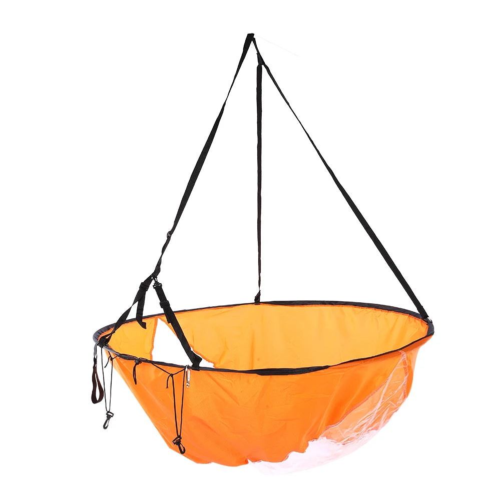 Foldable Kayak Wind Sail Waterproof Nylon Sail with Transparent Window and Storage Bag