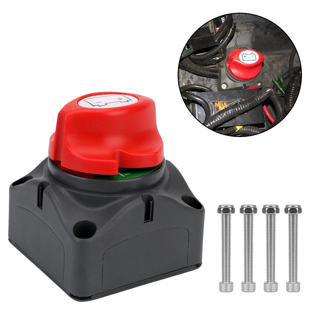 Heavy Duty Battery Selector Isolator Switch 12V-60V for Boat RV Truck and Marine Power Systems