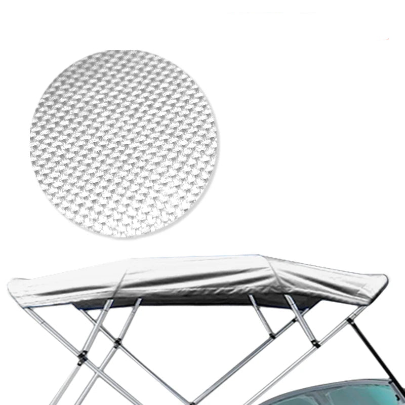 4 Bow Boat Bimini Top Replacement Canvas Grey Waterproof 185–262cm