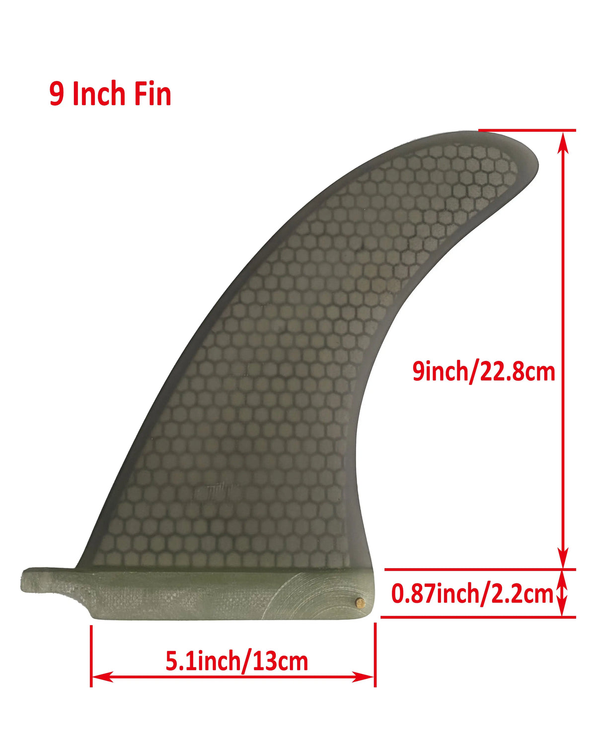 Honeycomb Fiberglass Surfboard Fin 8/9/10 Inch for SUP, Longboard and Surfboard