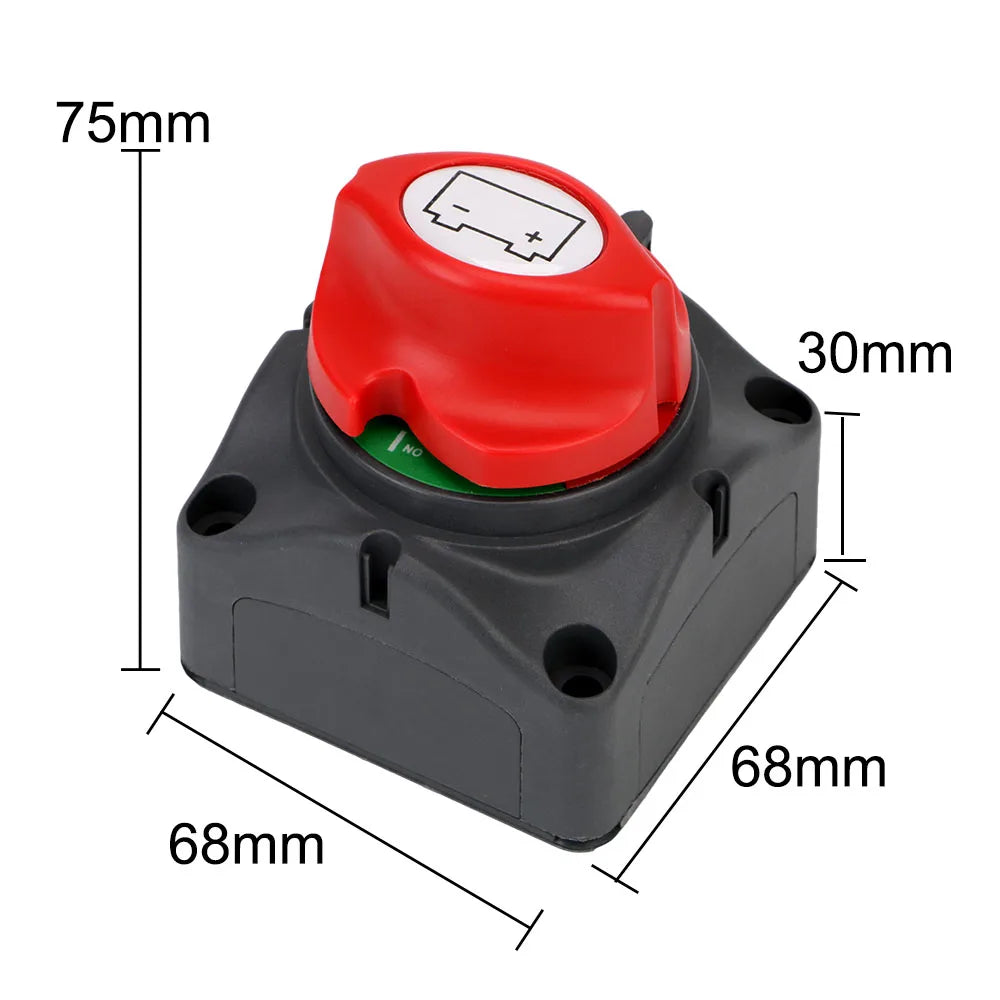Heavy Duty Battery Selector Isolator Switch 12V-60V for Boat RV Truck and Marine Power Systems