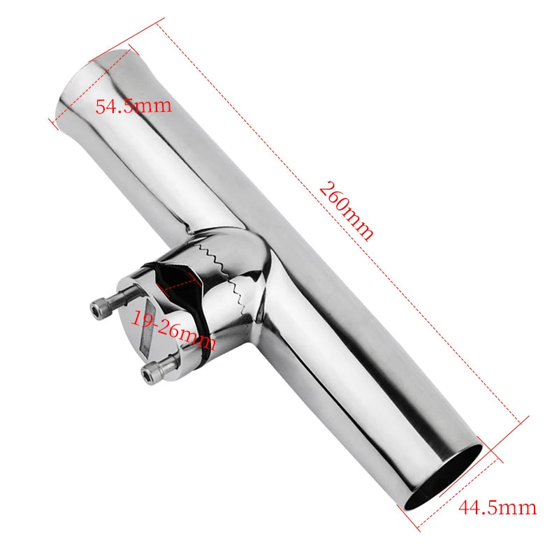 360° Adjustable Stainless Steel Boat Fishing Rod Holder Clamp Mount for Rails 19-50mm