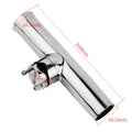 360° Adjustable Stainless Steel Boat Fishing Rod Holder Clamp Mount for Rails 19-50mm