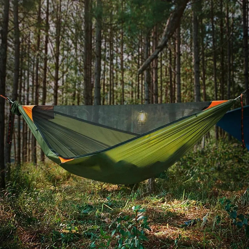 Portable Fishing Hammock with Mosquito Net and Tree Straps Lightweight Camping Hammock