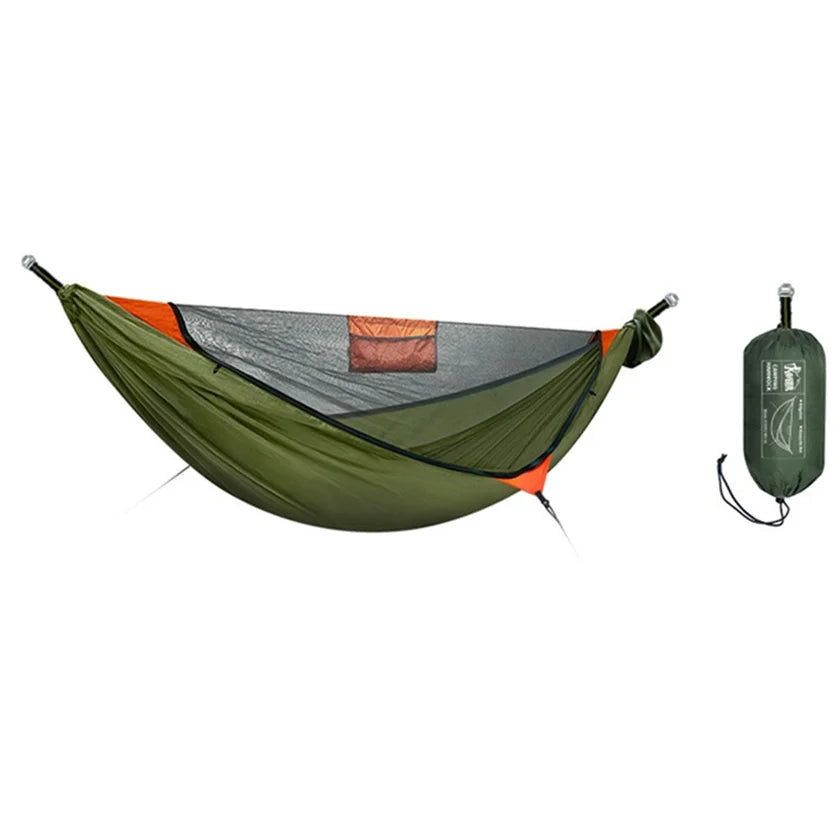 Portable Fishing Hammock with Mosquito Net and Tree Straps Lightweight Camping Hammock