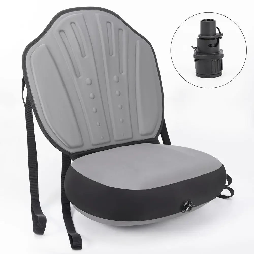 Inflatable Kayak Seat with Backrest Portable Waterproof Cushion for SUP Canoe Boat Fishing