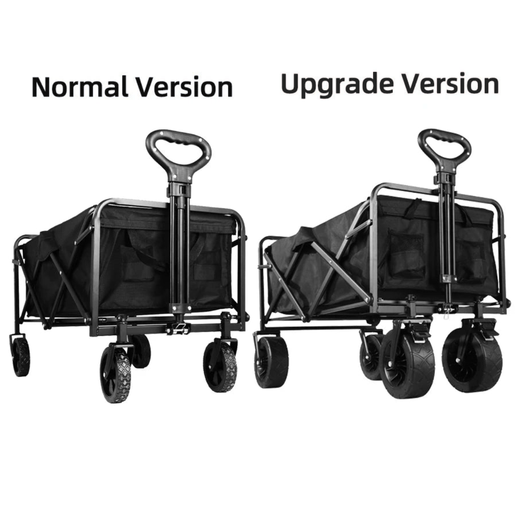 Heavy Duty Folding Wagon Cart with All Terrain Wheels Portable Outdoor Utility Trolley